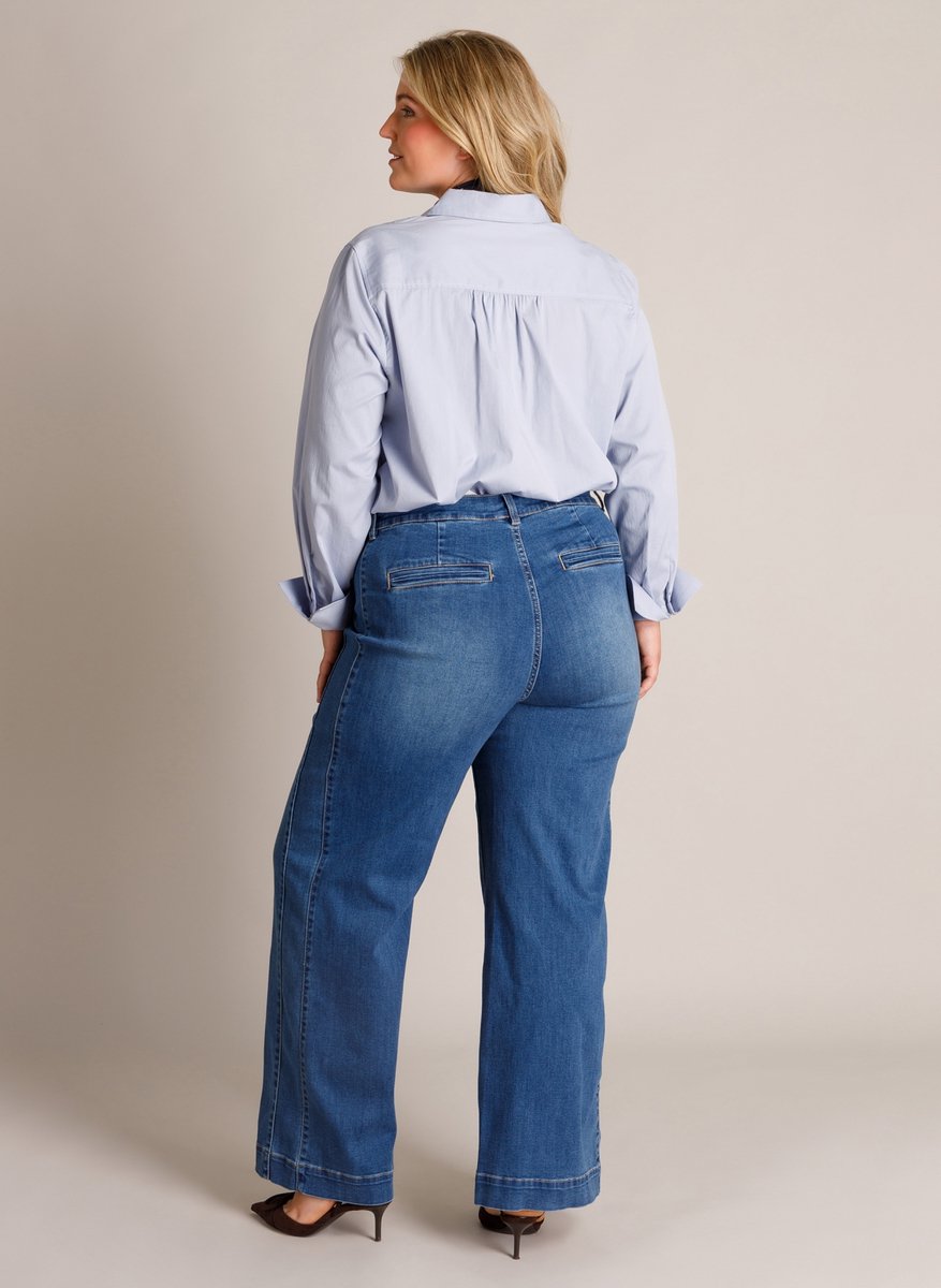 YEST CURVE Tirza Blouses - Morning Blue - maat 0(46)