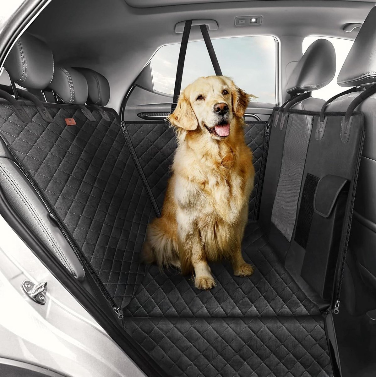 Honden Autodeken - Autostoelhoes Hond Bankbeschermer - Auto Schoon Houden - Waterdicht Krasbestendig - Universeel - Zwart