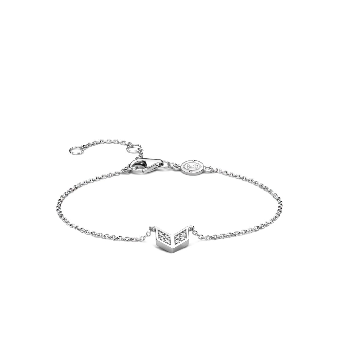TI SENTO Dames Armband - 925 zilver - Zirconia wit - 2940ZI