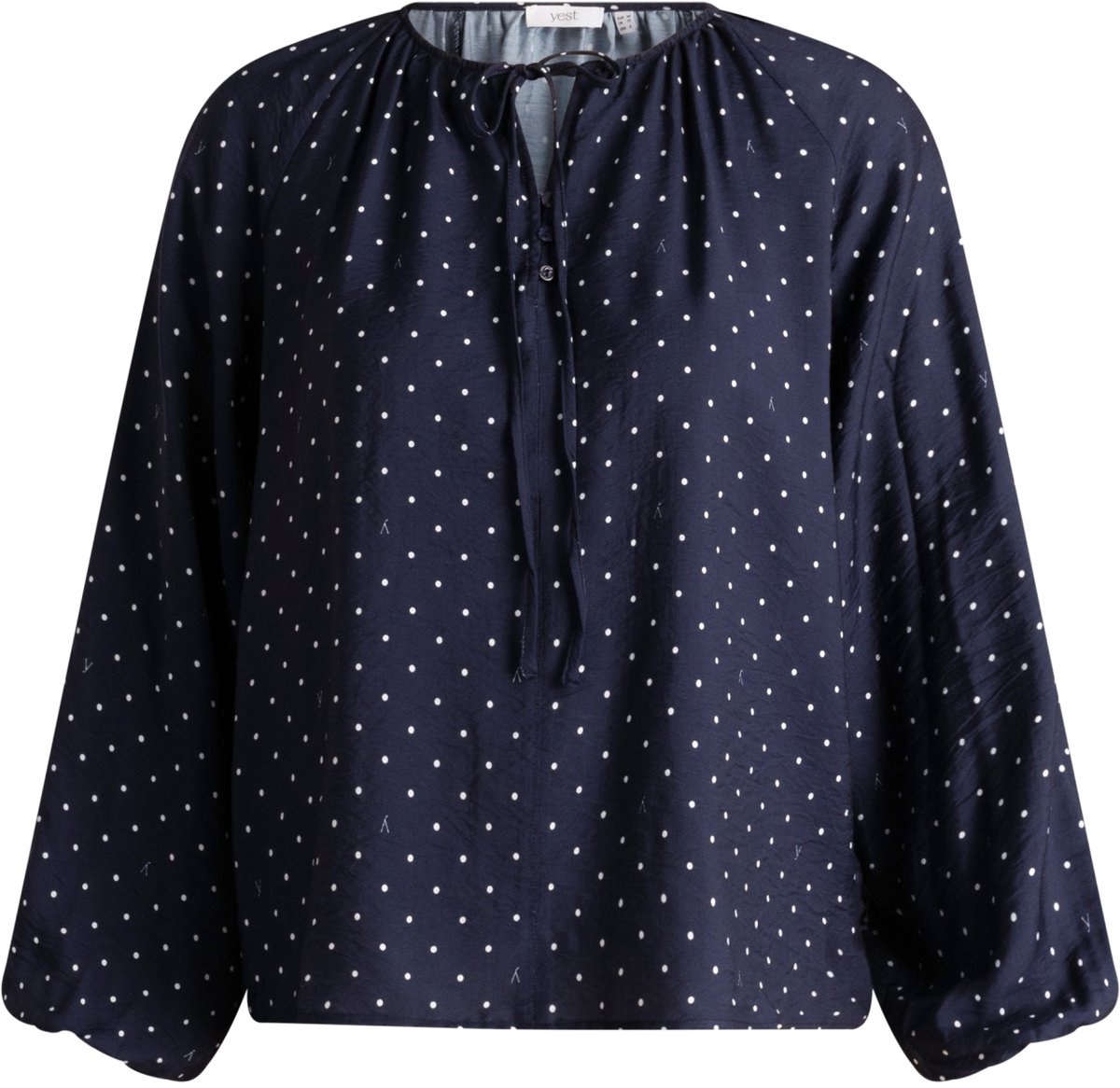 YEST CURVE Tosia Blouses - Dark Blue/Off white - maat X-0(44)