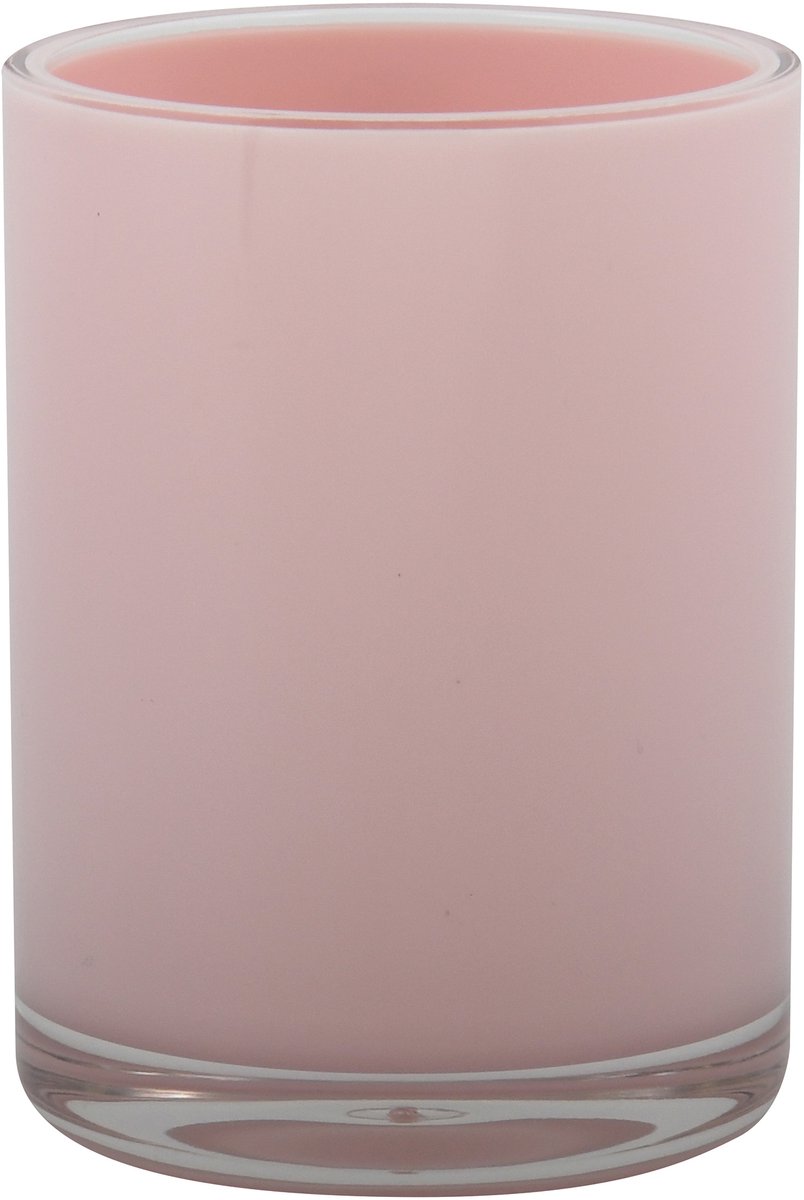 MSV MANIHI Tandenborstelhouder Roze – Tumbler Badkamer Beker voor Tandenborstel en Tandpasta Houder – 7 x 9,5 cm