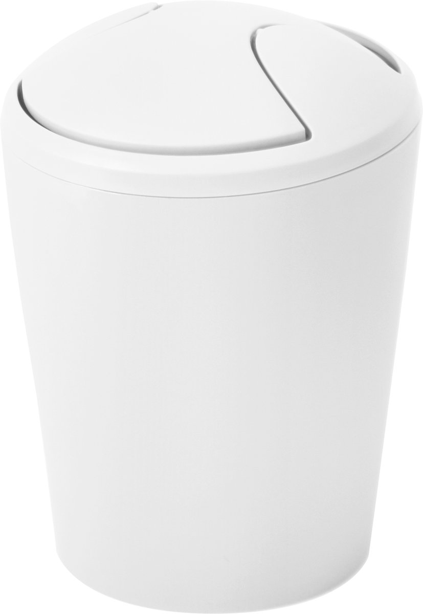 Spirella Move Prullenbak Badkamer – Kantelbare Prullenbak met Deksel – Modern Design voor Badkamer, Keuken en Toilet
