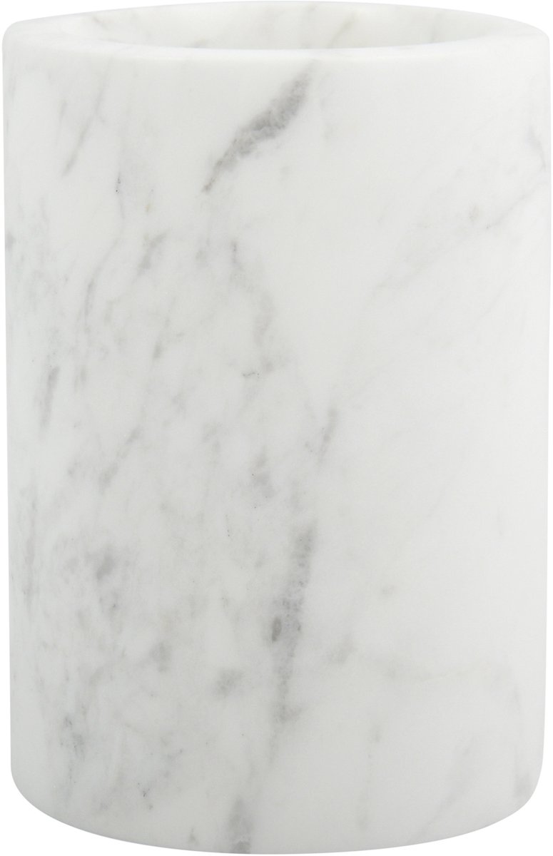 Spirella SANA Tandenborstelhouder Wit - Tumbler Badkamer Beker voor Tandenborstel en Tandpasta - 7,2 x 10,2 cm