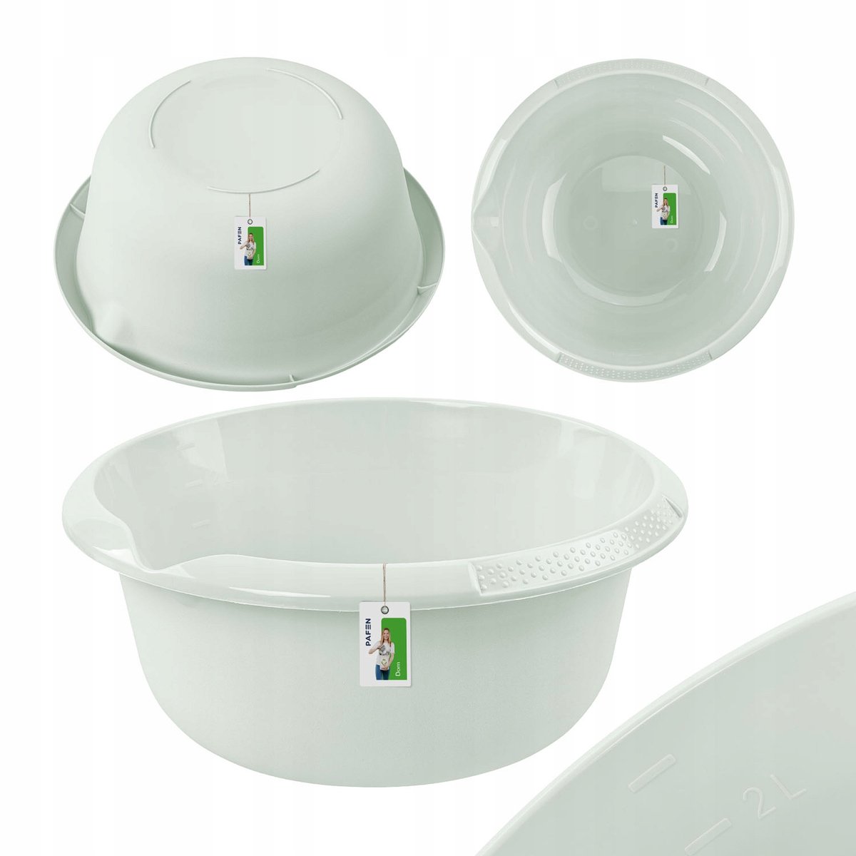 Björk Keukenkom 2.5L Soft Green met Maatstreep en Tuit