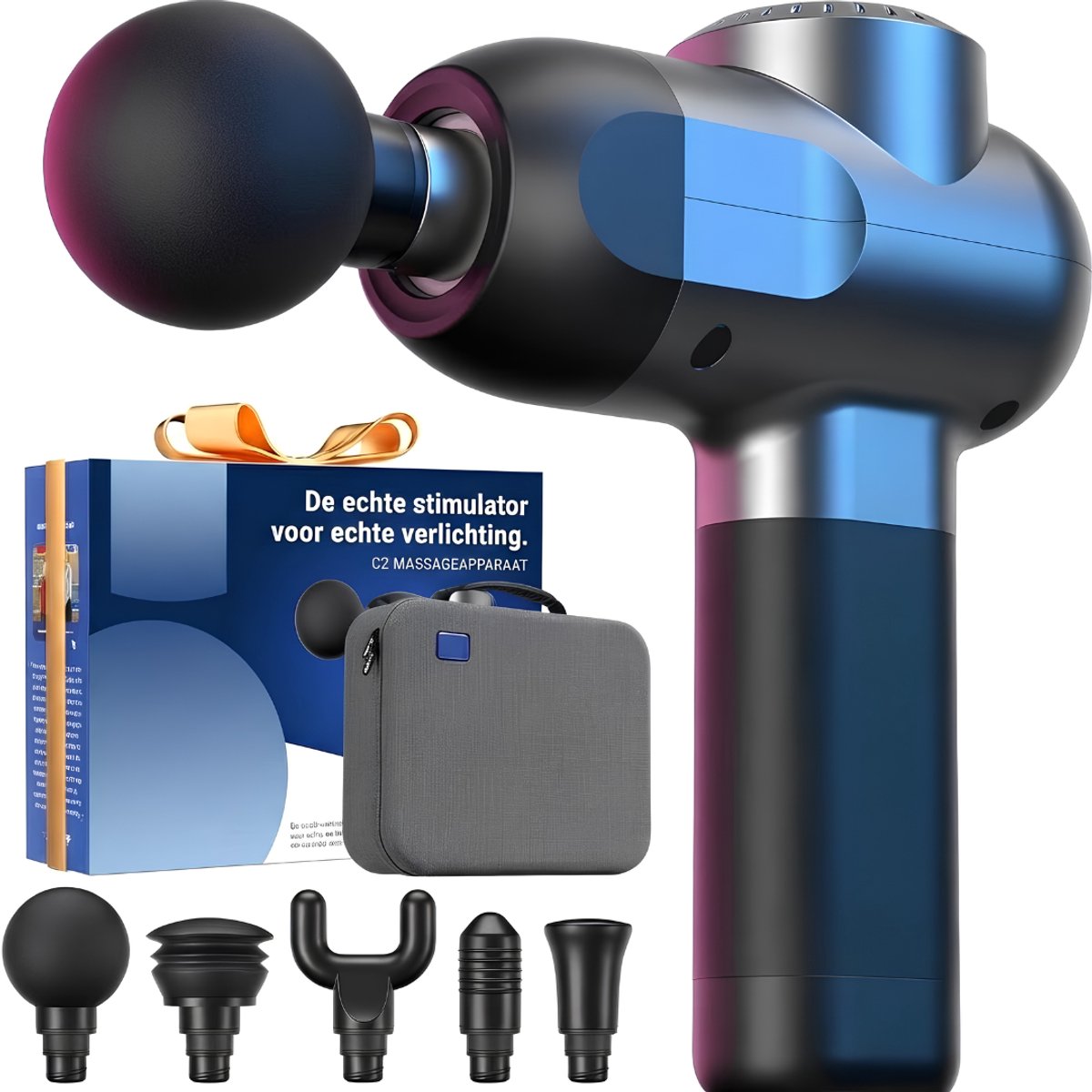 LNMsolutions® Massage Gun - Massage Apparaat - Massage Pistool - Zwart - 15cm x 12cm x 4cm