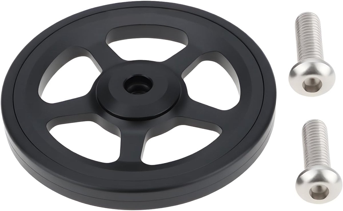 2 stuks fiets Easy Wheels 60mm aluminiumlegering Easywheel compatibel met Brompton vouwfiets, zwart