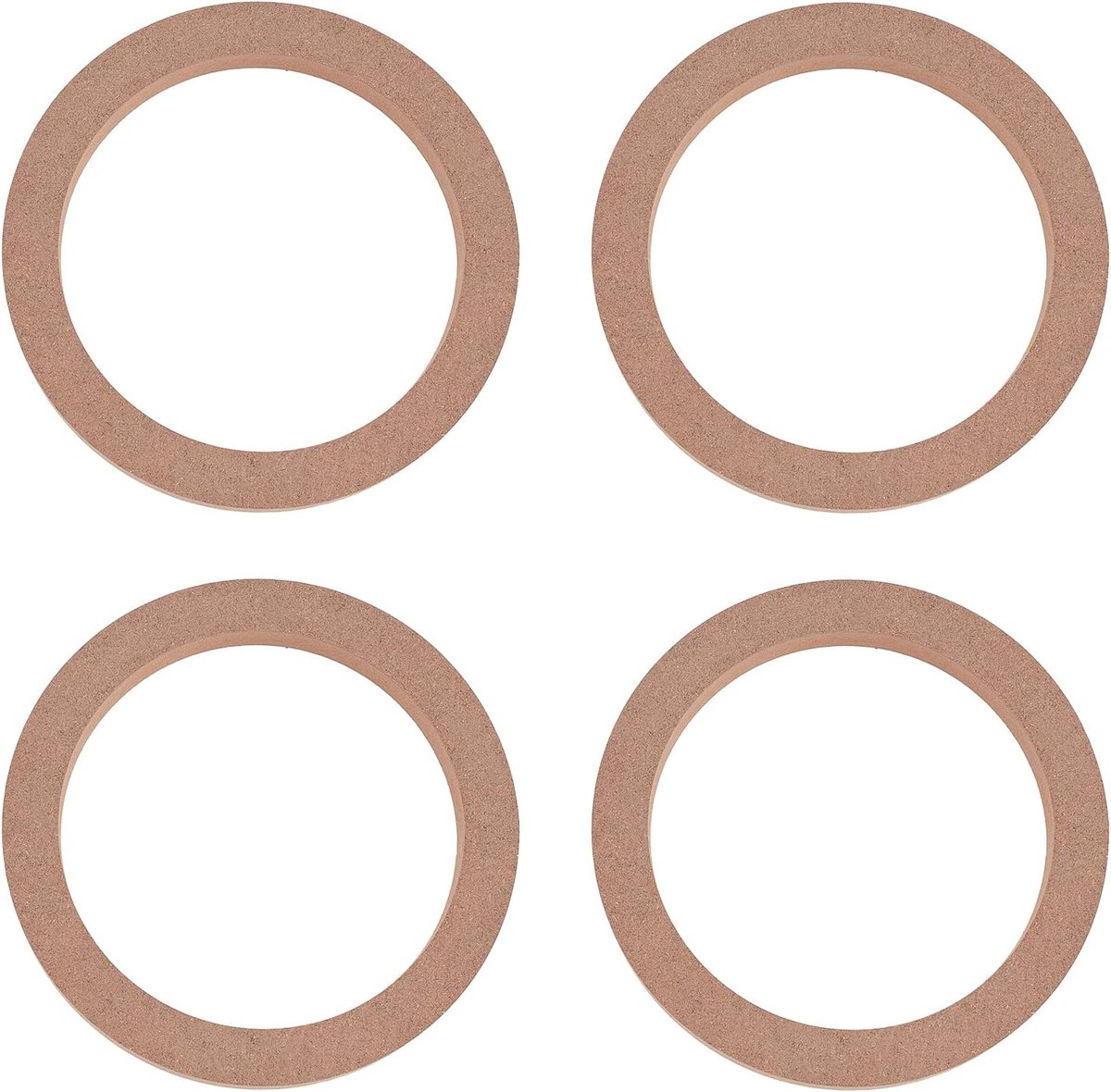 4 stuks afstandsringen voor de auto, 18,5 cm, MDF luidsprekerringen, hout, MDF, luidsprekers, afstandringen, universeel, 6,5 luidsprekers, afstandsringen, voor auto's, boten, vrachtwagens