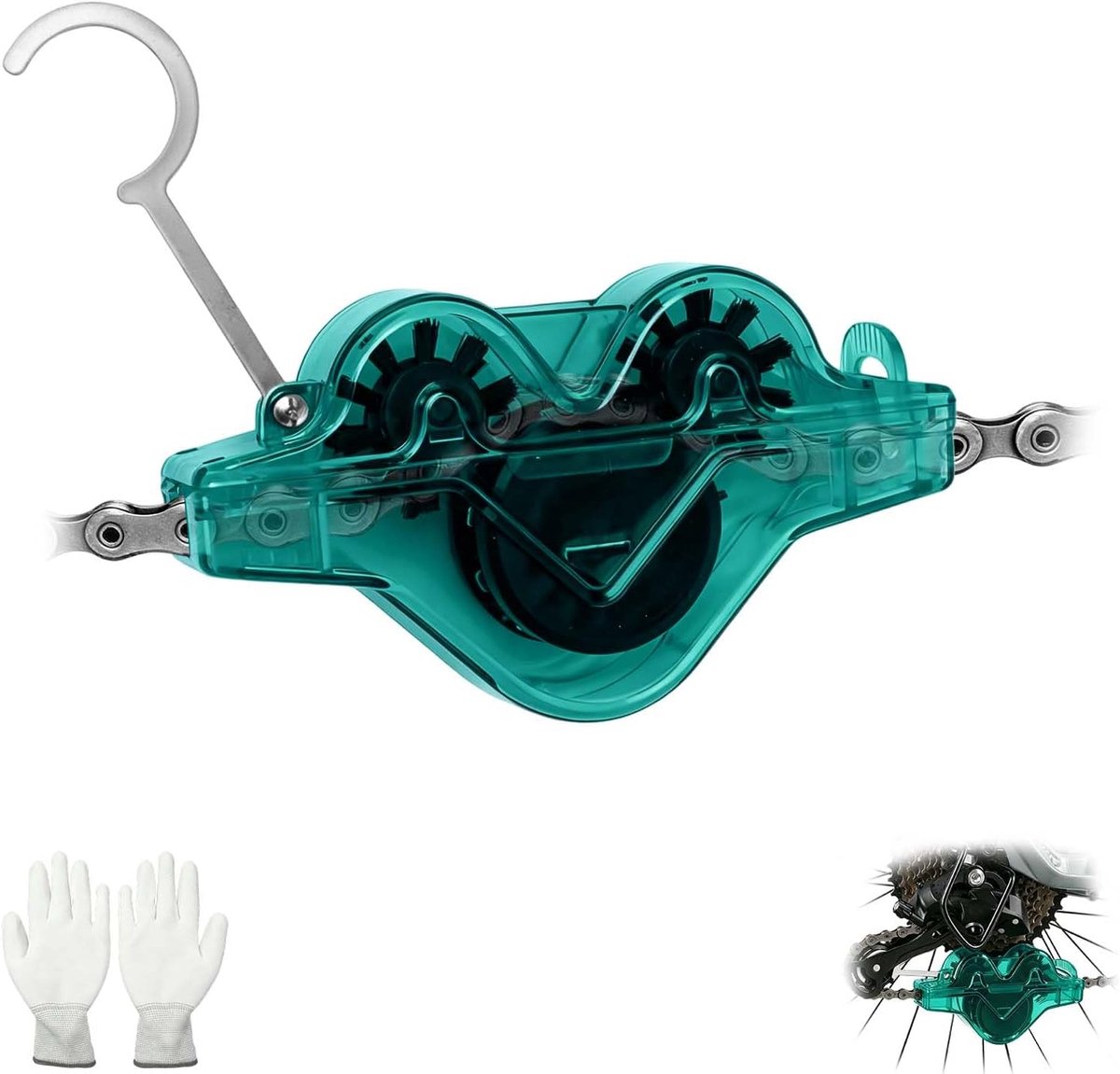 fietsketting, kettingborstel | Fietsreiniging, scrubber borstel, snel schoon, voor kettingen