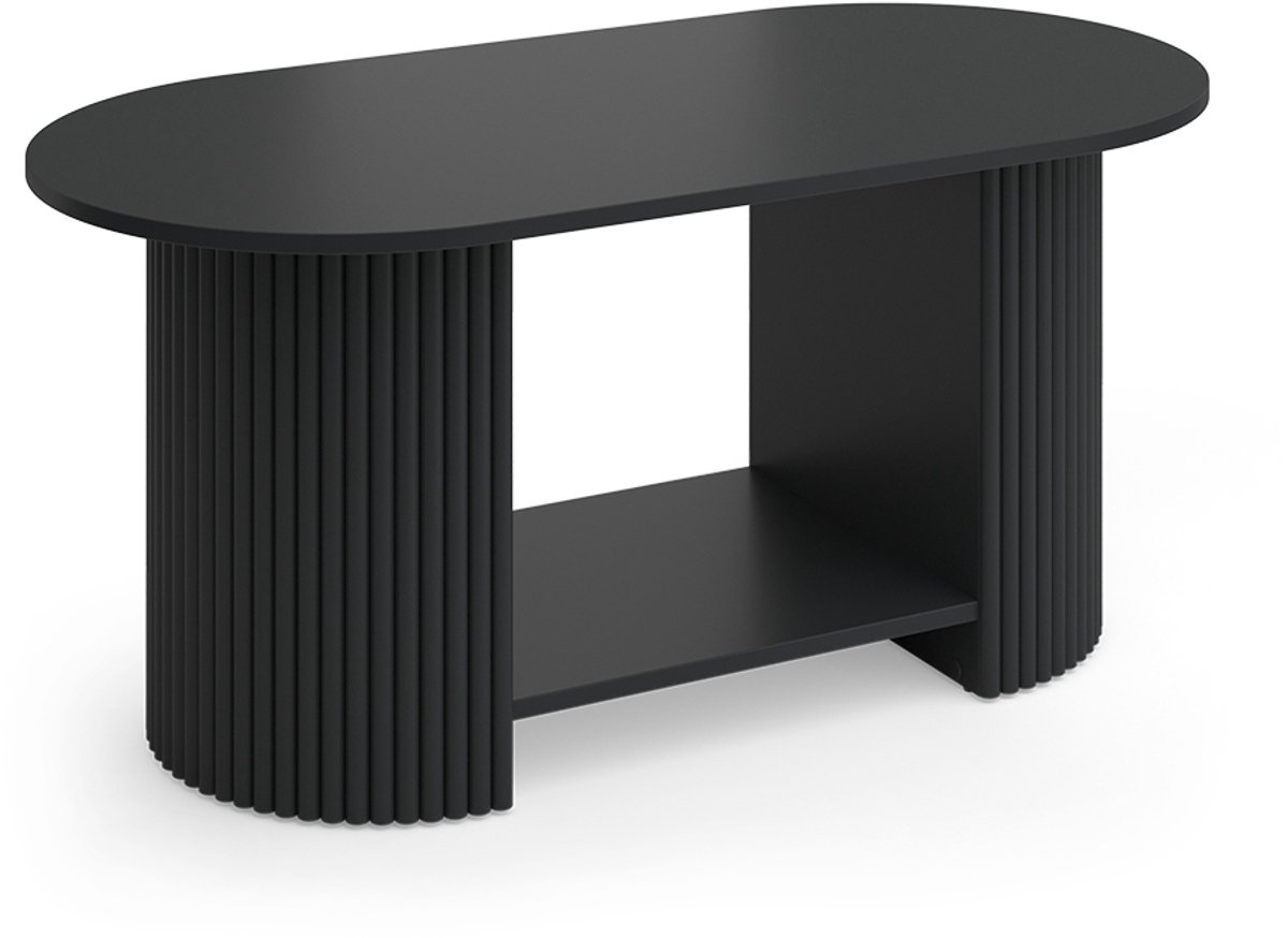 Vicco Salontafel Calero, Zwart/Zwart, 100 x 50 cm