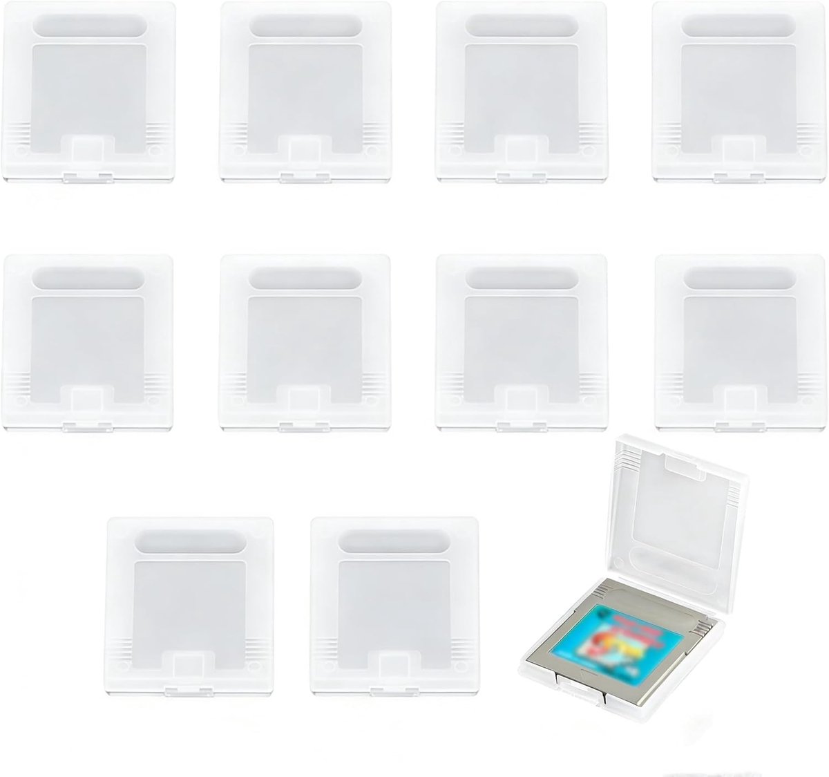 10 stuks hoezen voor gameboy transparante gamekaart cartridge case transparante hoezen speelkaart transparante gameboy pocket voor gameboy Color Gameboy Pocket