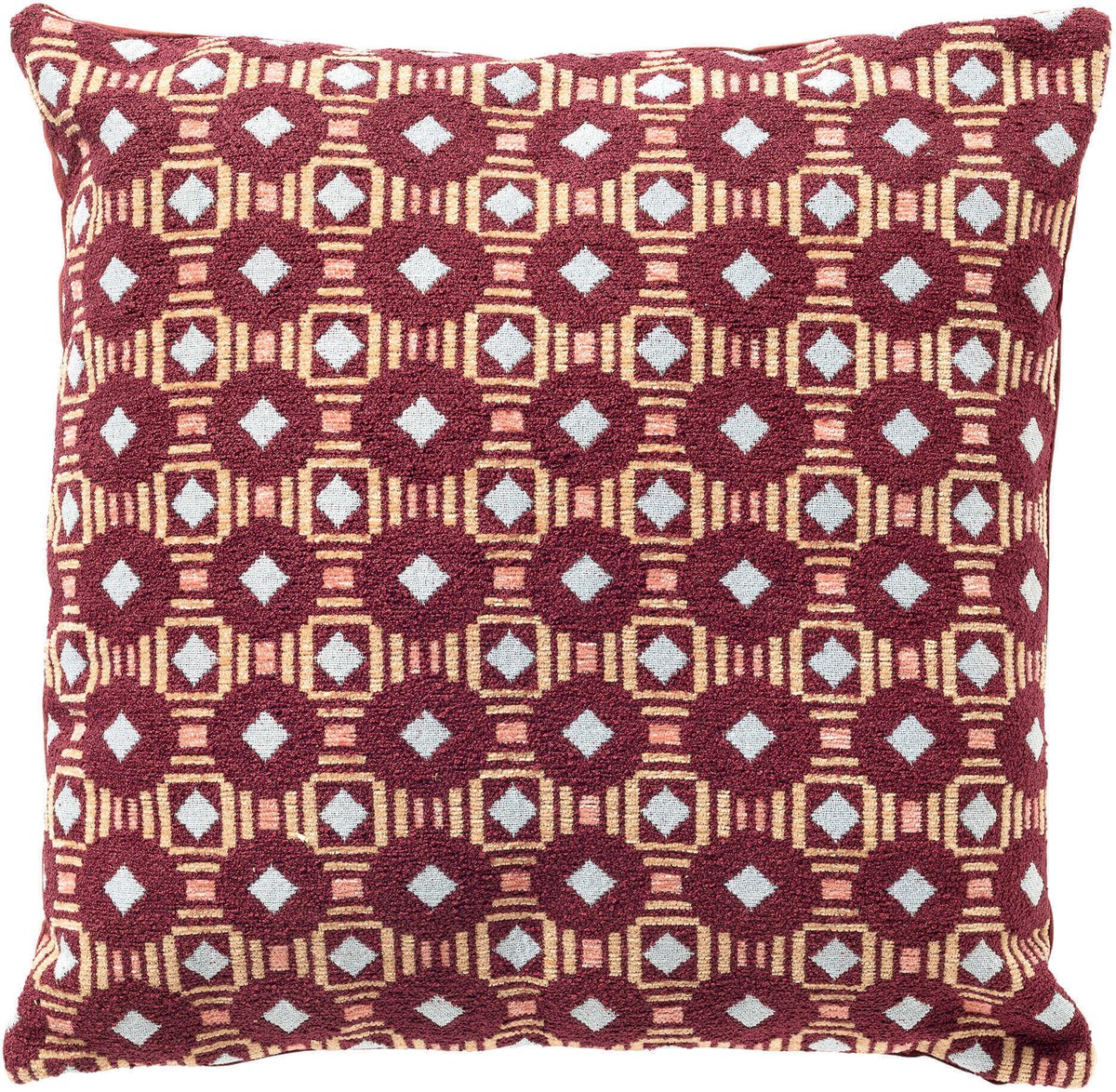 Dutch Decor LENNOX - kussenhoes 45x45 cm - chenille - Maroon Banner - multicolour - met rits - zonder binnenkussen