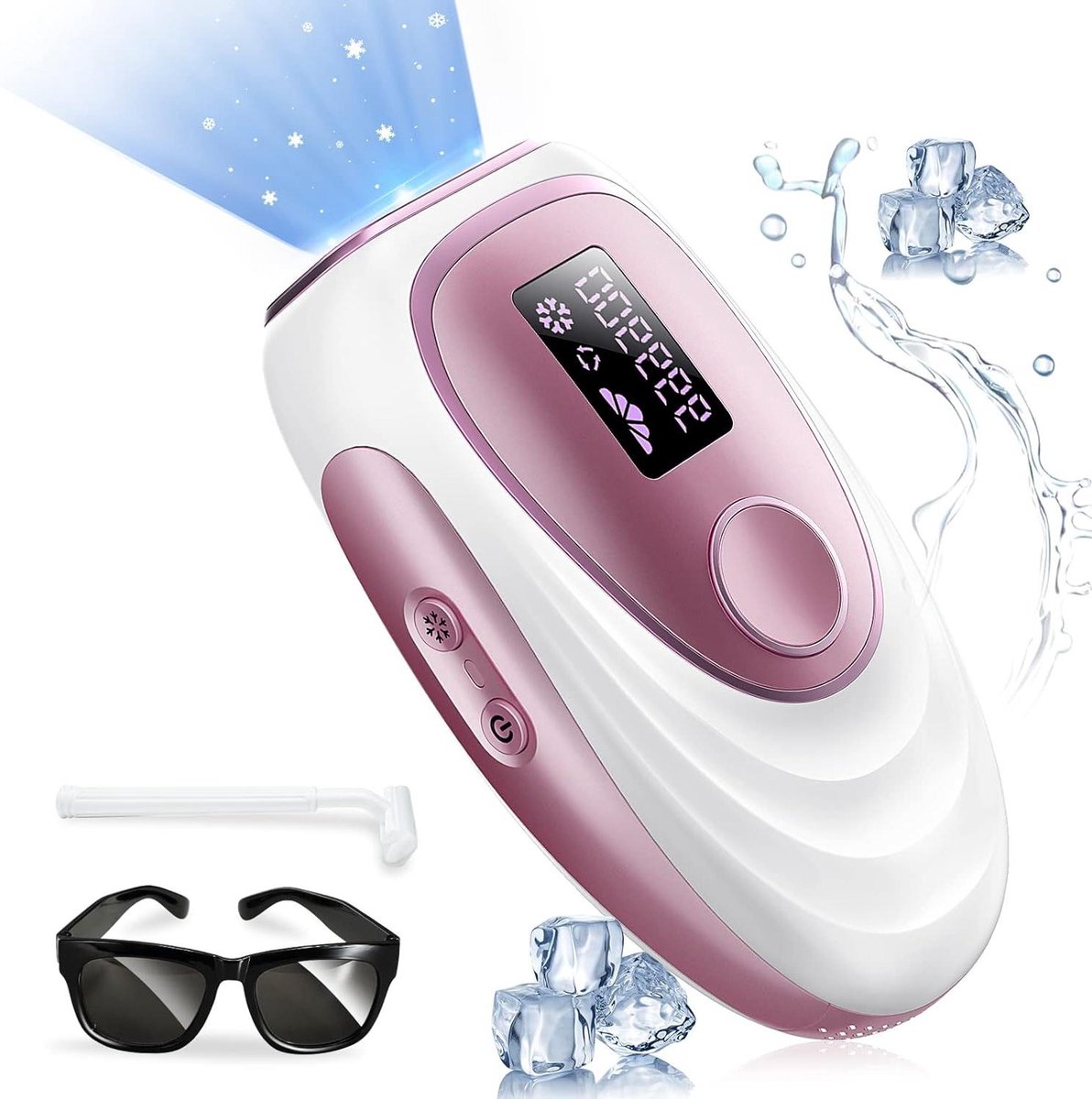 IPL Ontharingsapparaat - Laserontharing IPL Huid - Gladde Huid Krijgen - Met Vriesfunctie - 999900 Pulsen - Wit