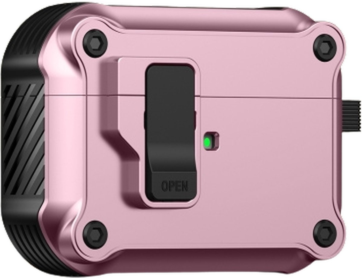 Mobigear Hoesje geschikt voor Apple AirPods 3 Hardcase Hoesje | Mobigear Armor Clip - Roze