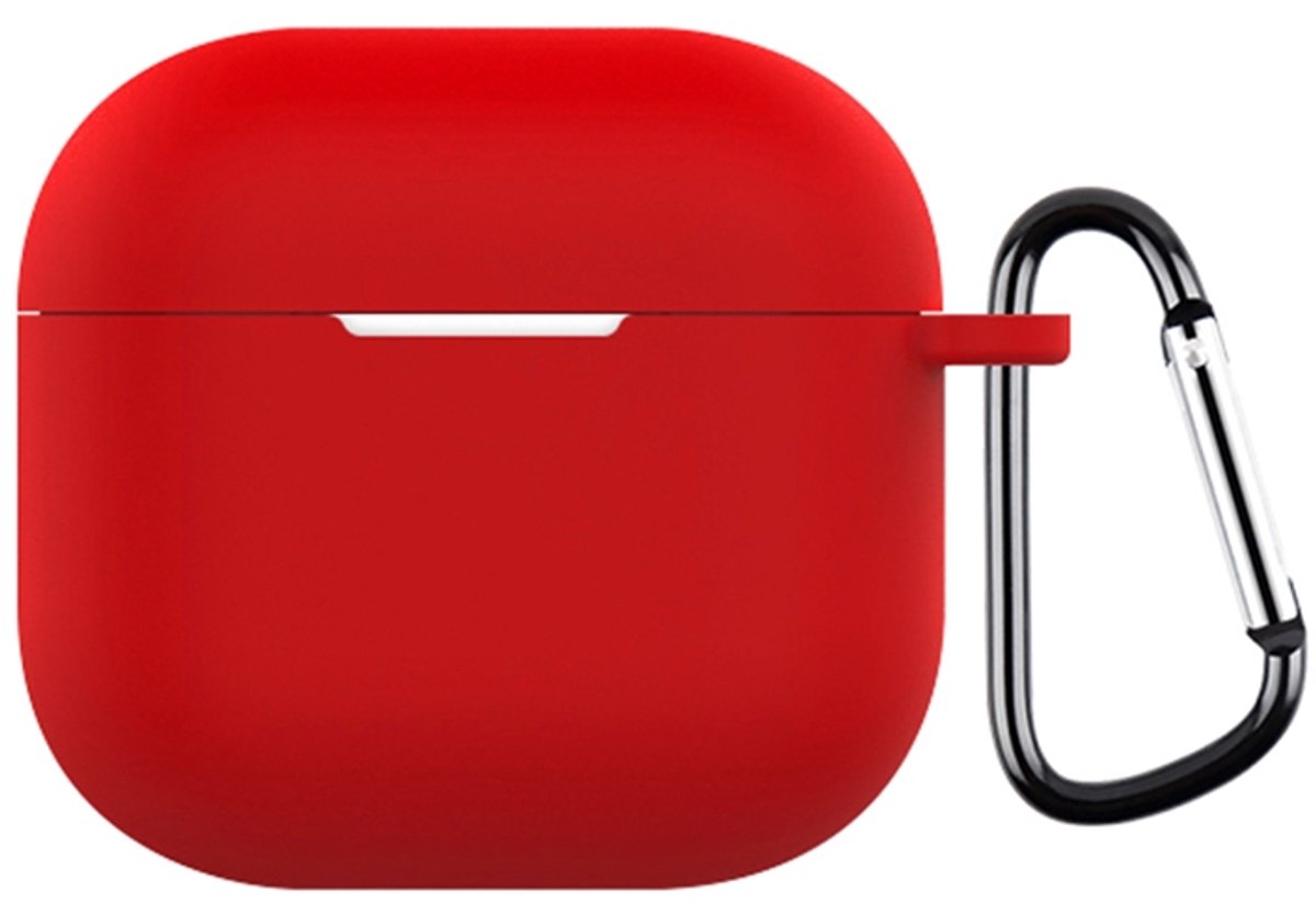 Mobigear Hoesje geschikt voor Apple AirPods 4 Hoesje Flexibel Siliconen | Mobigear Colors - Rood