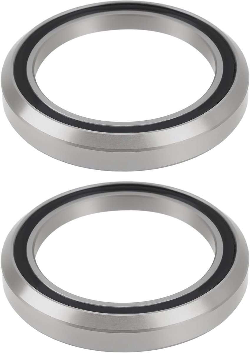 2 STKS Fiets Headset Lager Binnendiameter 34.1mm Buitendiameter 46.9mm Hoogte 7mm 45°x45° ACB4545 Fietsen Headset Lager Zilver