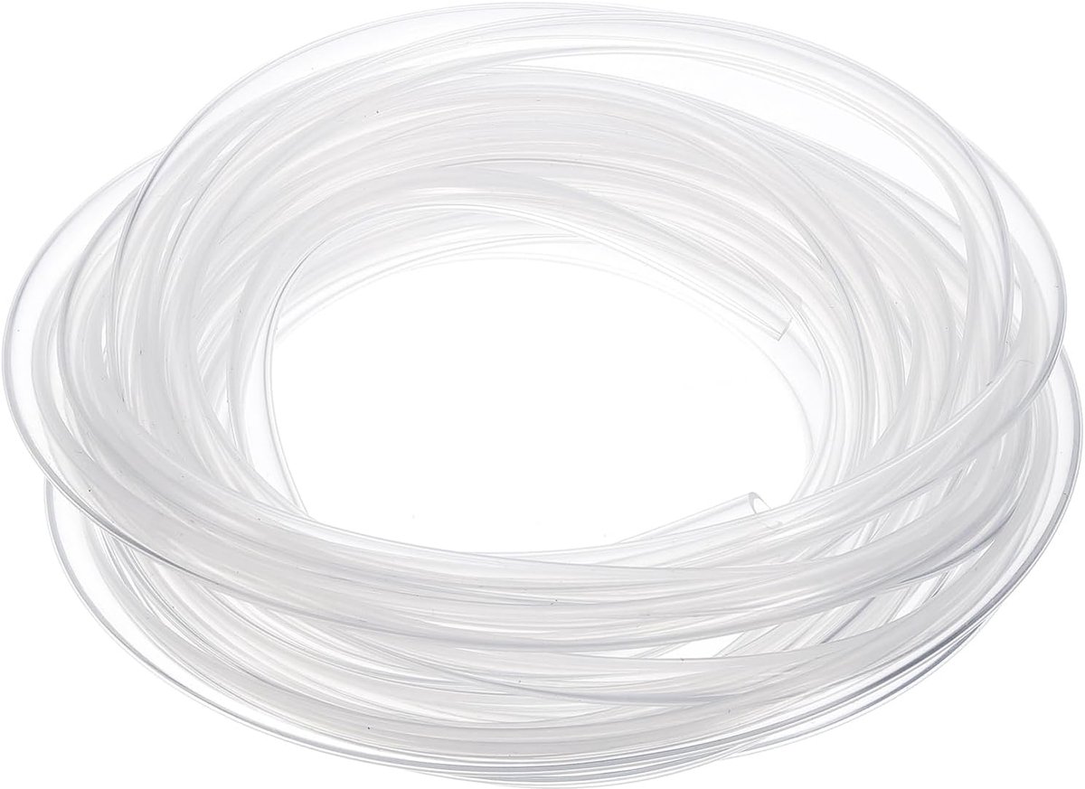 Siliconen slang 5 mm ID x 6 mm OD (5 meter) - rubberen slang bierslang flexibel, geschikt voor levensmiddelen en transparant voor drinkwater, huishouden en industrie