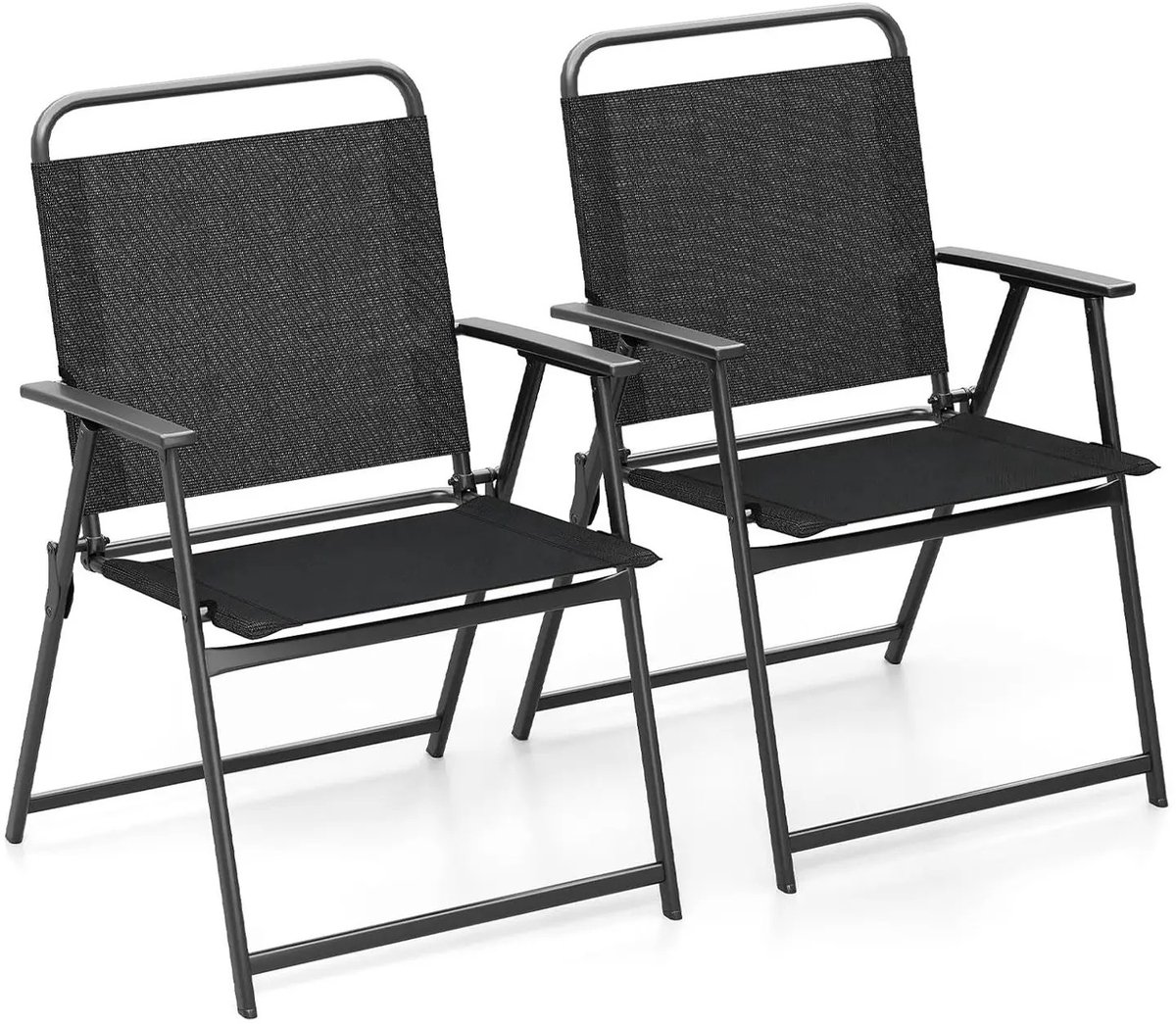 Chelsey-store - Campingstoel - Tuinstoelen - Campingstoel opvouwbaar – Vouwstoel - Tot 150 kg - Zwart
