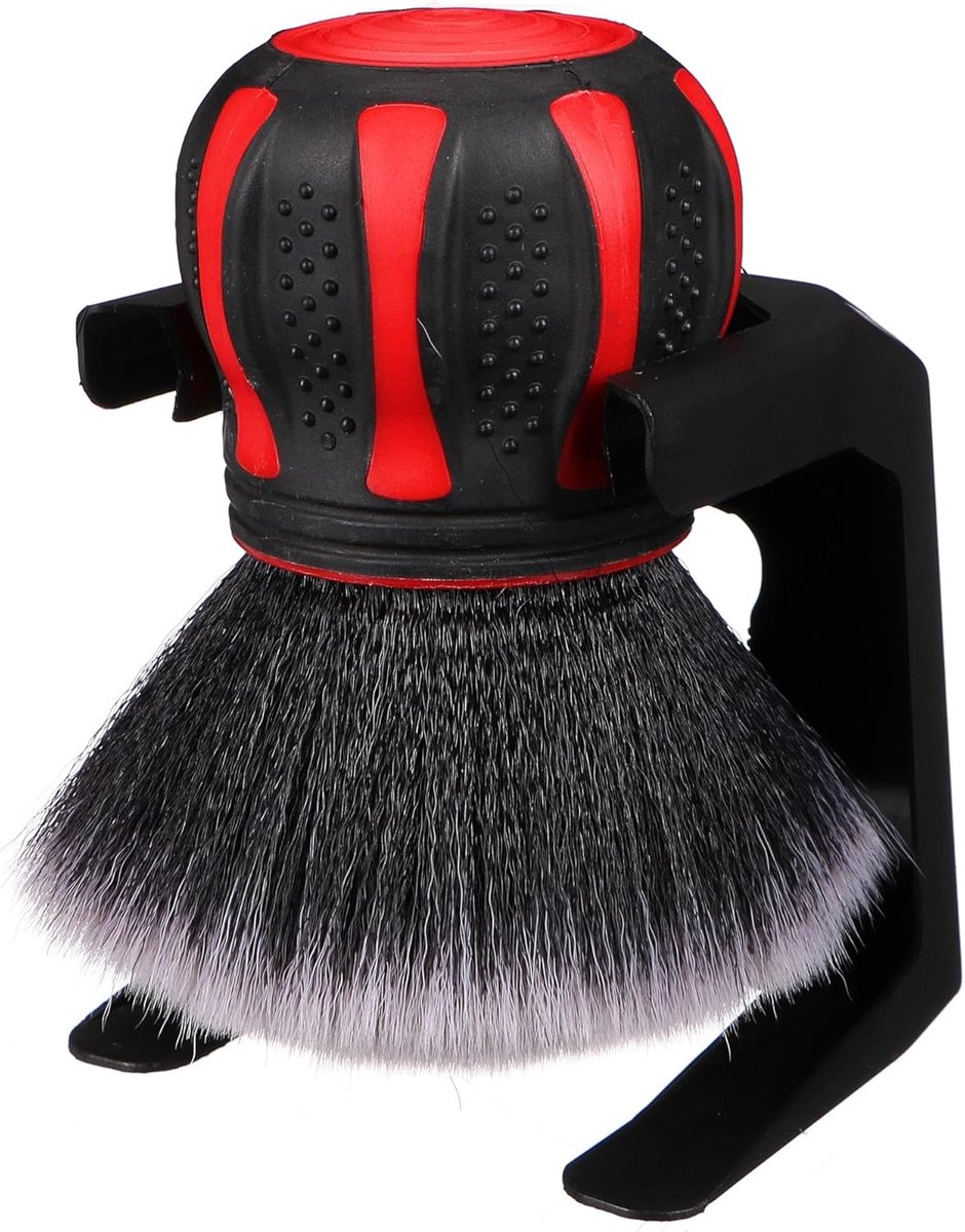 DETAILING BRUSH BALL | Grote precisiereinigingsborstel met standaard | Zachte vezels | Ergonomisch handvat | 12,5 cm
