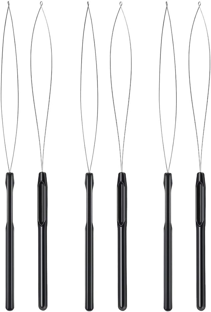 Haarextensies, lussen, naald, inrijger, trekhaak, gereedschap en kralen, gereedschap, lussen, inrijger, microring, extension, accessoires, inrijghulp, gebruikt voor haarverlengingen, veren