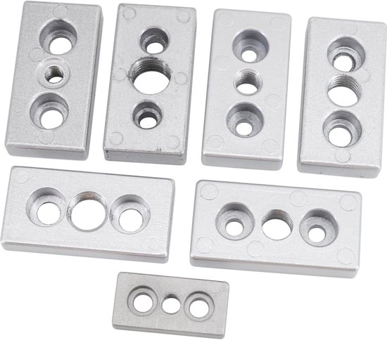 (10 stuks) 3060 Serie M12, M8 Aluminiumlegering Vierkante Basisplaten Verbindingshoekbeugel voor Aluminium Extrusie Profiel — afbeelding 2