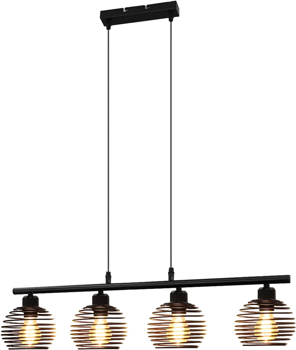 JCP® Hanglampen Eetkamer - Hanglamp - Plafondlamp - Zwart - 77cm x 15cm x 142cm