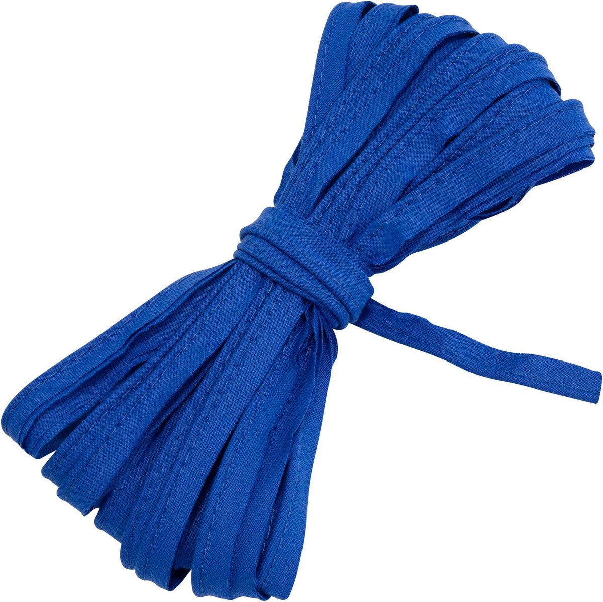 - C77238 - band 9 meter x 10 mm - van katoen - kleur blauw - bies gallon kleding kussen dekbedden