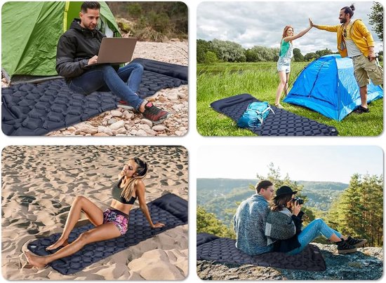 Ultralichte Zelfopblazende Campingmat voor Kamperen en Reizen, Ideaal voor Tent en Buitenactiviteiten, Met Voetpomp en Comfortabel Ontwerp van Merkloos — afbeelding 5