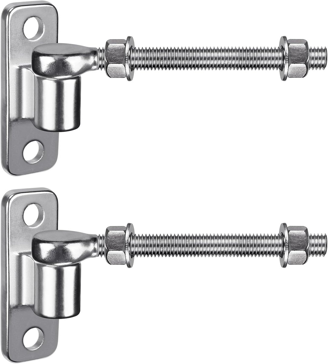 Poortscharnier M12, 2 stuks Heavy Duty 16mm Haak naar Bout Pin Haak Scharnier Hanger met Oog Scharnierplaat Tuinscharnier Roestvrij Staal Metalen Poort Hardware voor Boerderij Poort/Houten