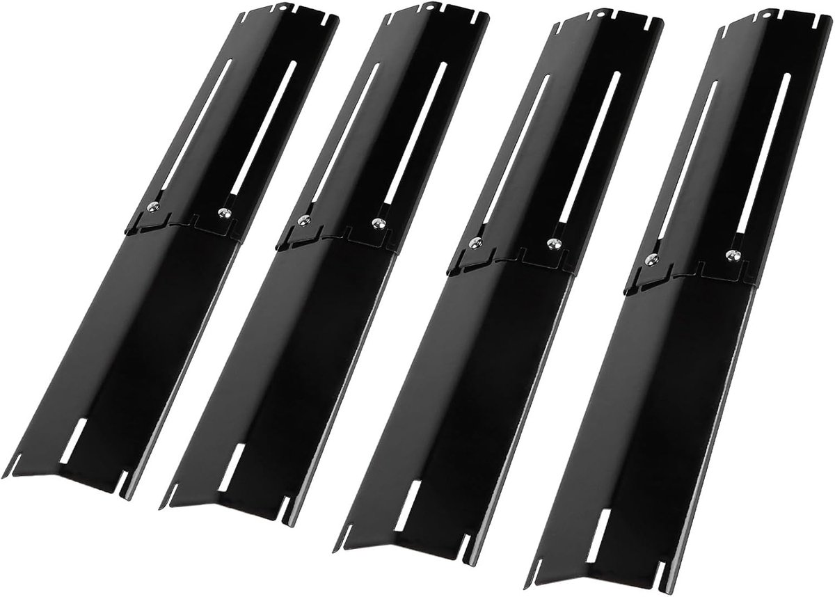 Reserveonderdelen voor gasgrill 29,8 - 53,3 cm, reserveonderdelen voor universele verwarmingsplaten van 430 roestvrij staal voor Landmann Brinkmann Charbroil (zwart)