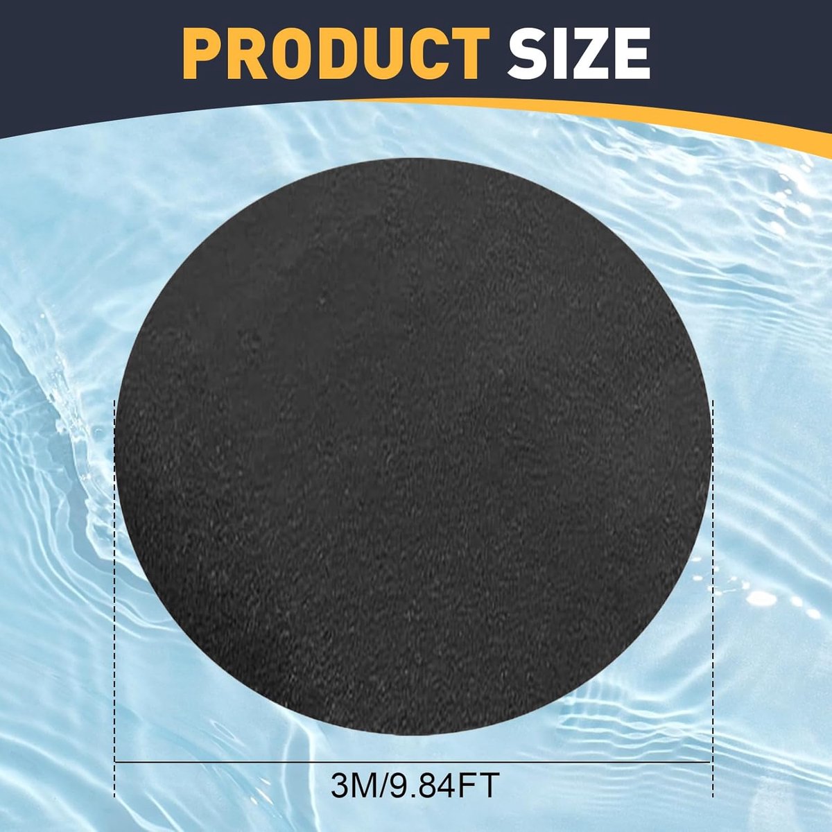 Zwembadonderlegger, rond, zwembadonderlegger, antislip onderlaag, diameter 500 cm, vloerbeschermingsmat opvouwbaar, grondzeil voor zwembaden, whirlpoolmat, buitenzwembad, isolatie (Ø 500 cm)