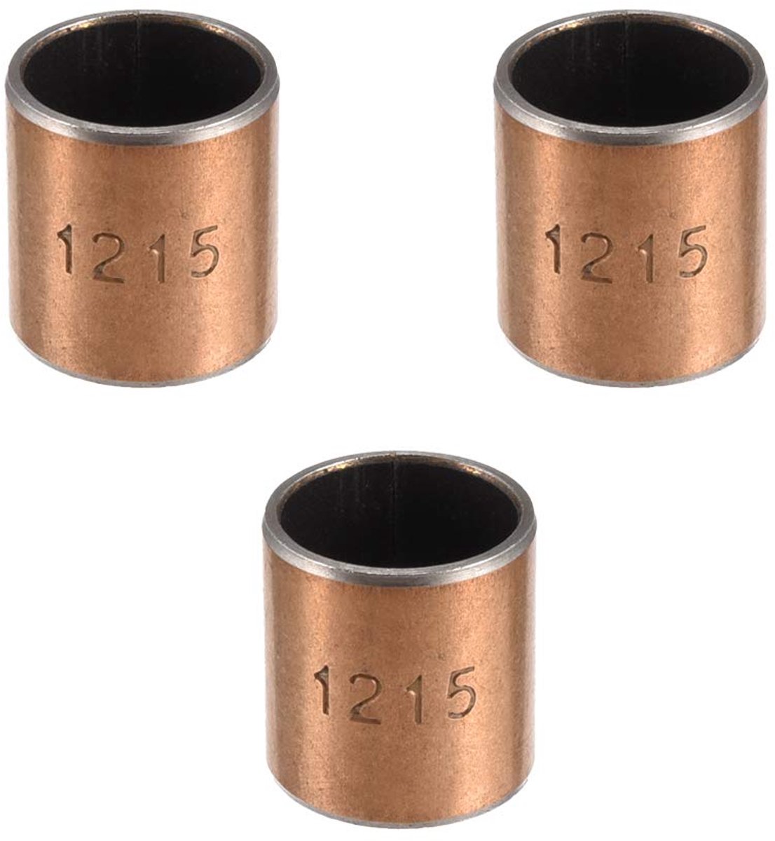 Lagers, 12 mm boring x 14 mm x 6 mm lengte omwikkelde oliebarren 12*14*15mm verpakking van 3