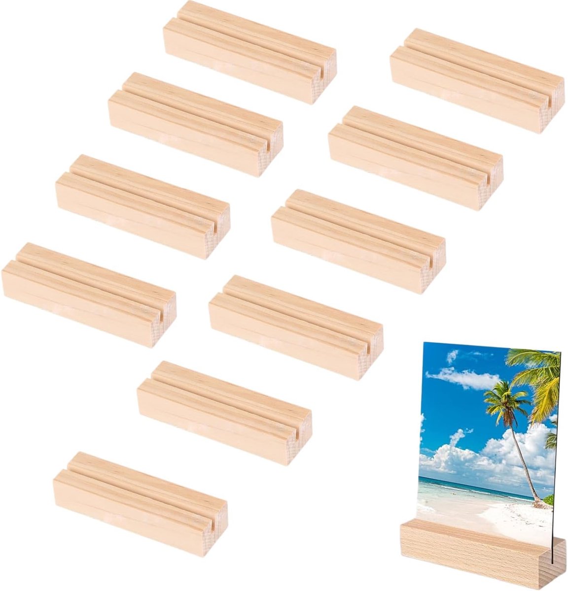 plaats kaarthouders, 10 stuks plaats kaarthouders, houder foto tafel nummerhouder, voor restaurants, bruiloften fotostandaard, banketten en feesten (10 x 3 x 2 cm)