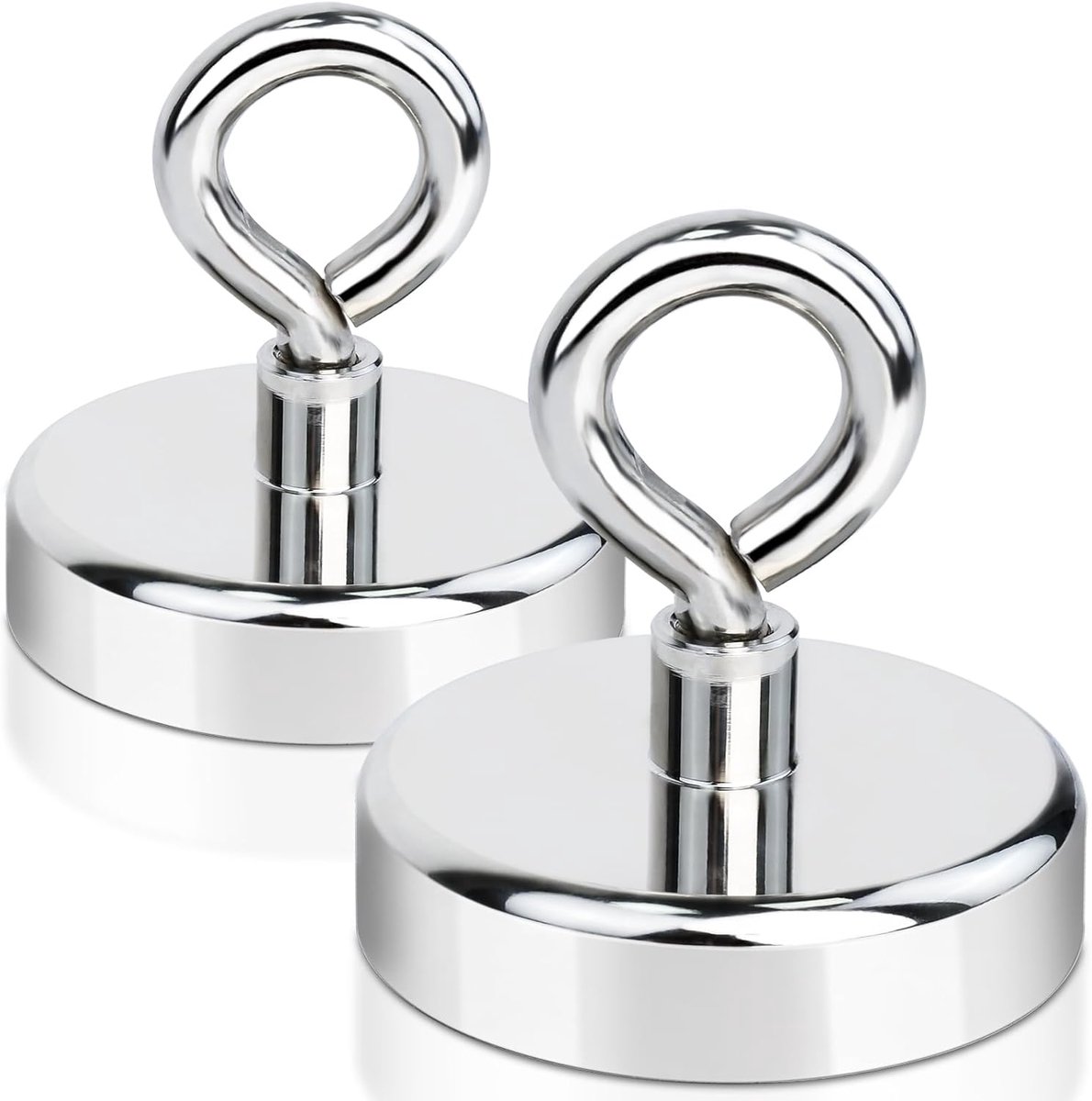 2 stuks magneethaken, extra sterke magneethaken, 60 mm, neodymium magneethaken, magnetische haken, oogmagneet met haak voor cruise, grill, barbecue, keuken, koelkasten, gadgets, ijzeren deuren,
