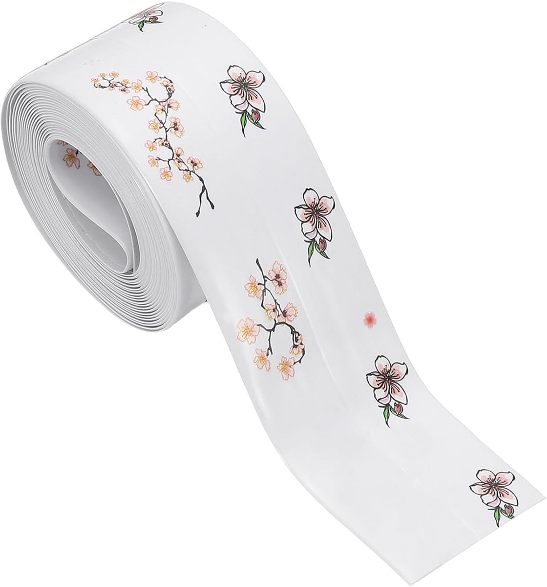 Afdichtingstape, zelfklevend, pvc-toiletafdichting, afdichtingstape, badkuipafdichting, afdichtingstape voor badkamer, keukenwerkblad, perzikbloesem (3,8 cm x 3,2 m)