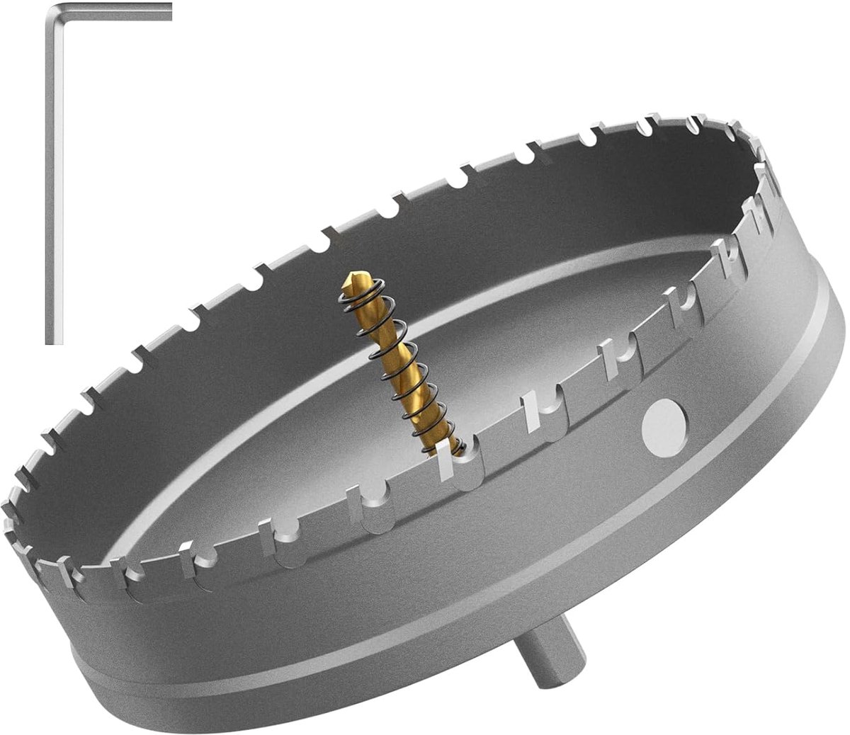 Hoogwaardige hardmetalen gatenzaag, TCT gatensnijder. Roestvrij staal en metalen rooster zijn de ideale keuze (160 mm)