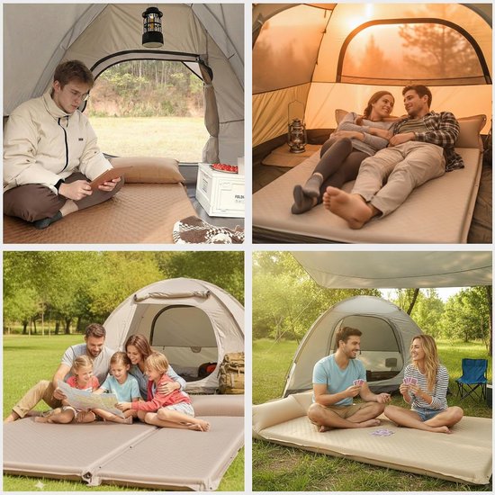 Zelfopblazende Slaapmat Enkel, Campingmat Kaki - Isolerende, Opvouwbaar, voor Outdoor — afbeelding 5