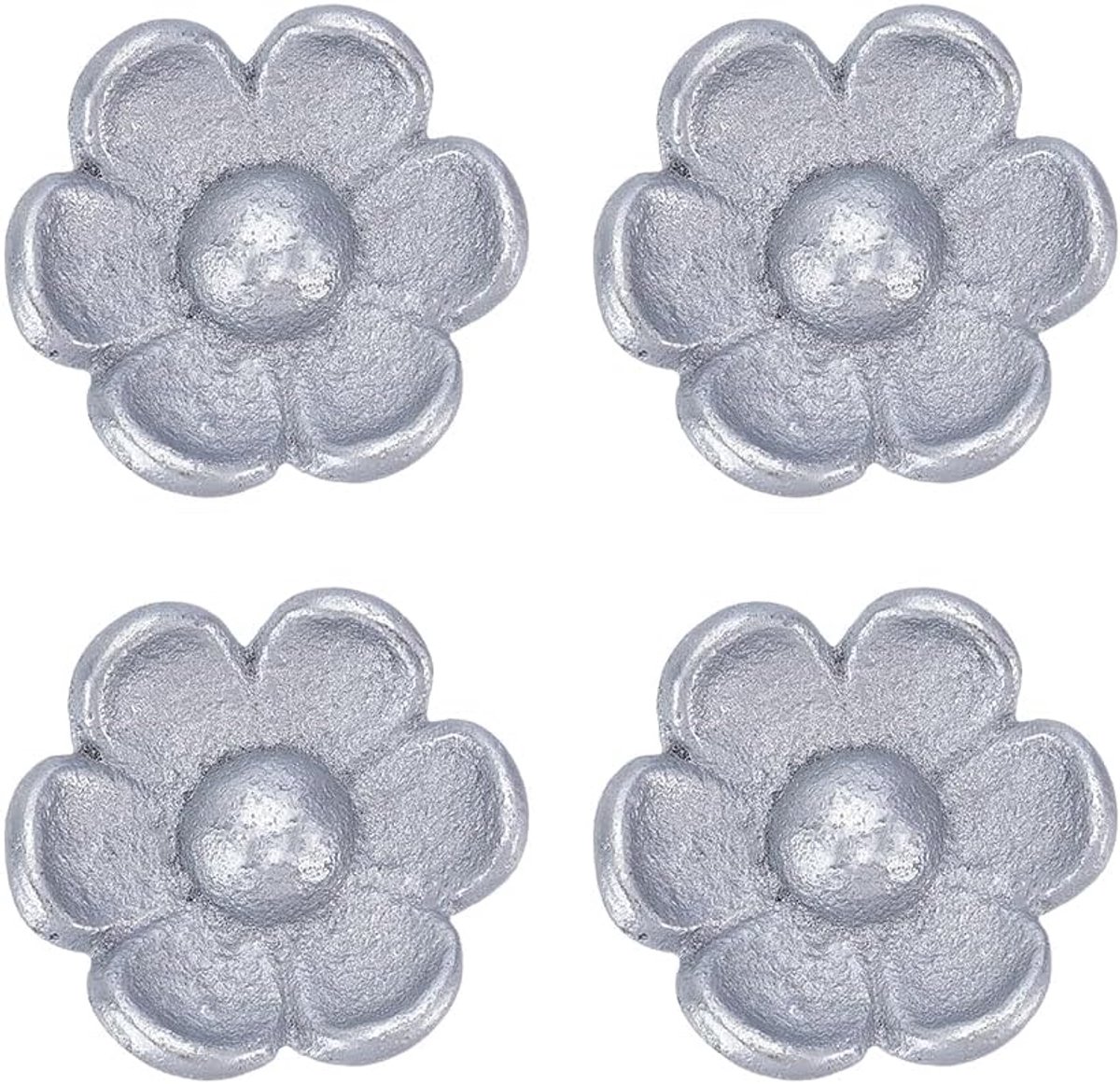 nbeads 4 stuks bloemenvormige ijzeren stof naaigewicht presse-papier, platina ijzer patroon gewichten voor naaien stof snijden kleermakerij schrijven tekening desktop decoratie, 54 x 50,5 x 12,5 mm