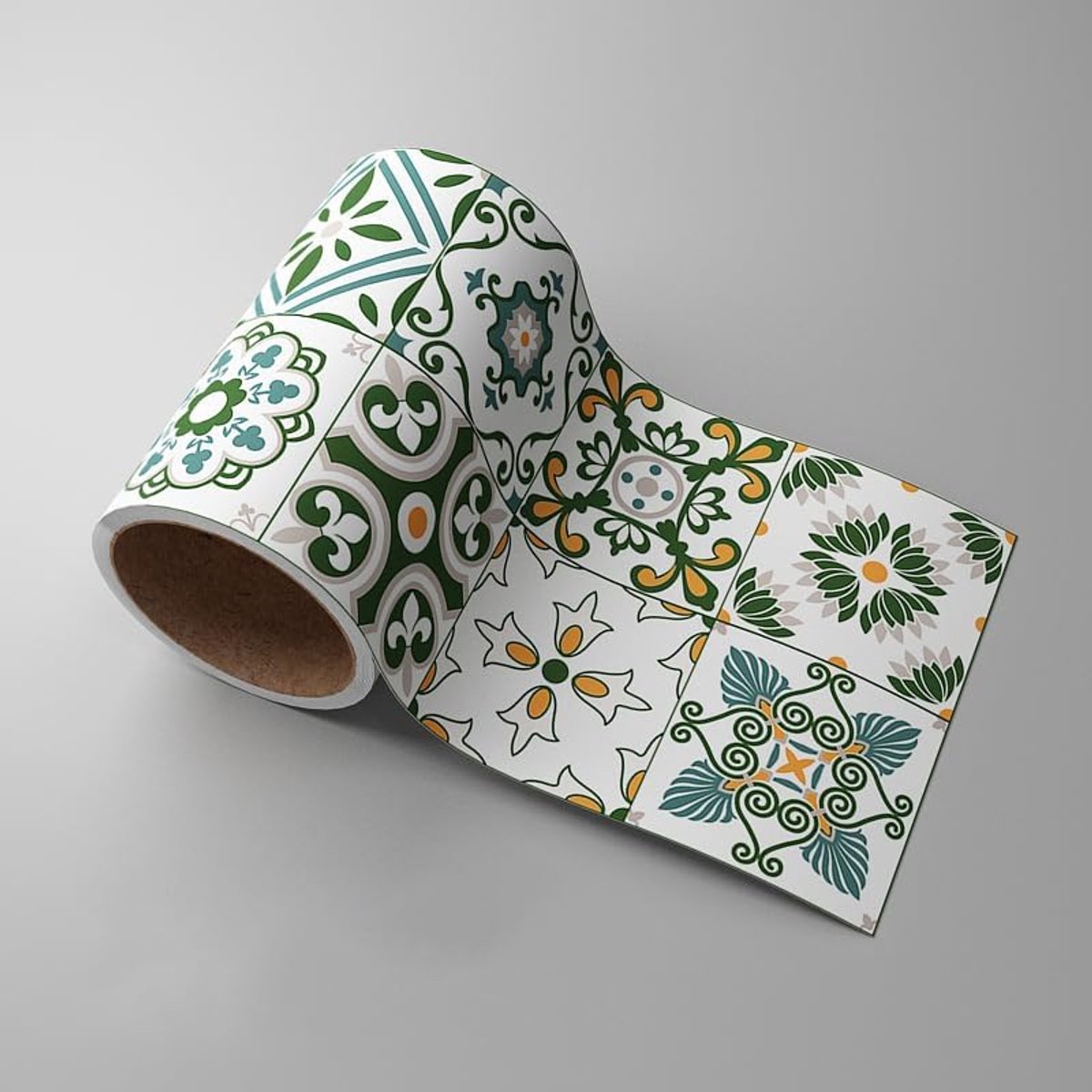 Behangrand zelfklevende rand muur woonkamer behang tegelstickers badkamer decoratieve band zelfklevend groen patroon 10 cm x 500 cm