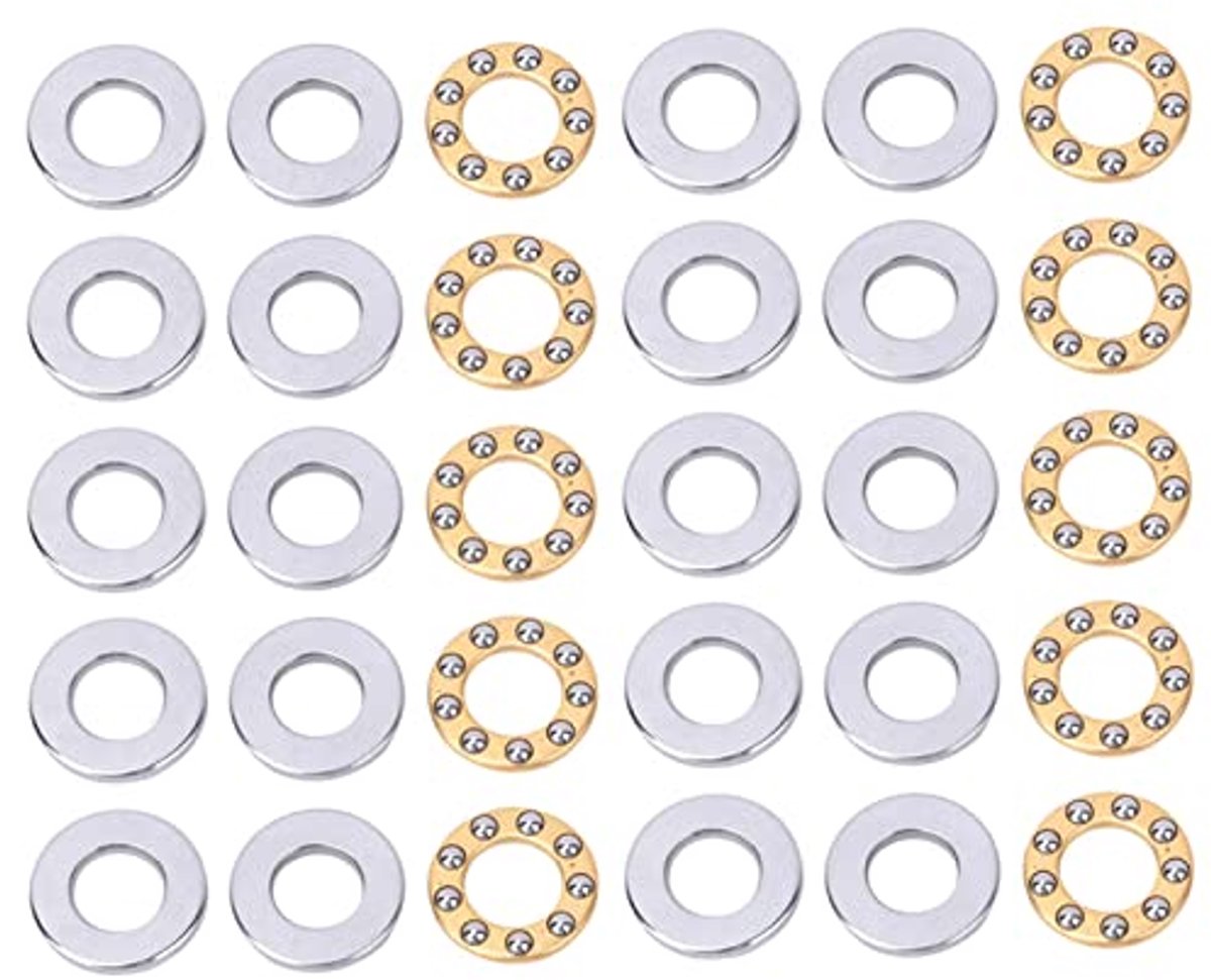 Lagers Hoge precisie hoogwaardige platte stalen lager set 10PCS (F6-12M 6 * 12 * 4.5mm 10pcs)