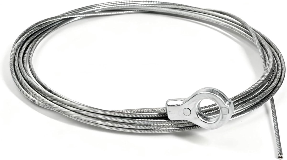 kabel voor gashendel, Ø 1,5 mm x 2,5 m met oogopzetstuk Ø 7 mm, universele reparatie voor grasmaaier, bosmaaier, motorhelmstok