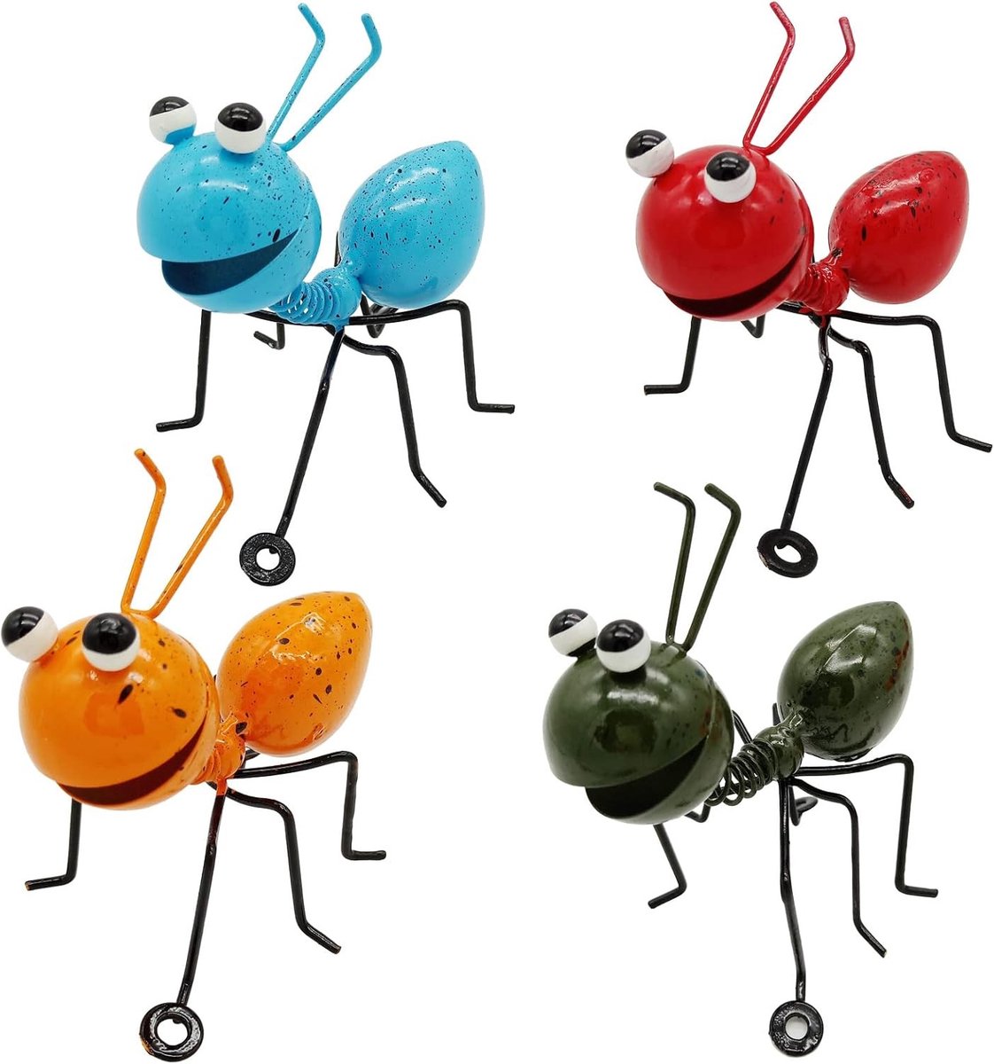 Metalen Mieren - Multicolor - 11 x 9 x 10 cm - Duurzaam Ijzer - Voor Binnen en Buiten