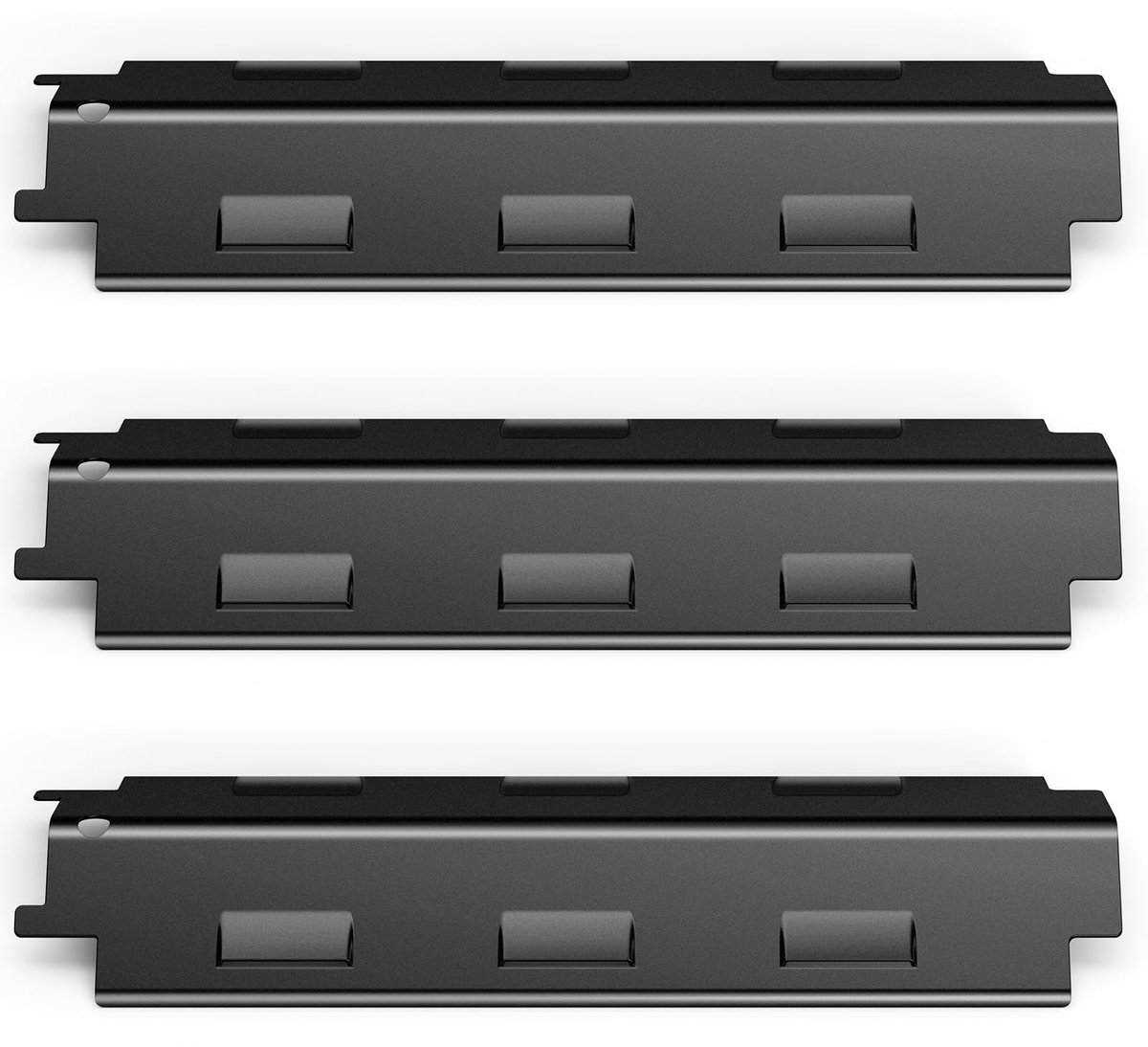 SnelShoppen - Universele Smaakmaker Bar 3 Stuks Brandersafdekking 37 x 11 x 3,6 cm Porselein Staal Hitteschild Reserveonderdelen voor Gasbarbecues en