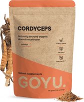 GOYU Cordyceps Poeder Biologisch 60 gram - Paddenstoel paddenstoelen – Vegan - Zonder toevoegingen - Lab getest - 30 dagen voorraad per zakje