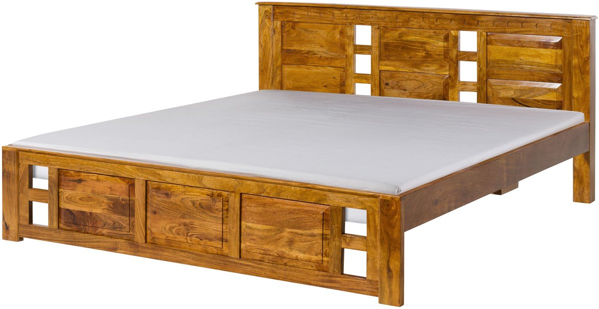 MASSIVMOEBEL24 .DE bed OXFORD #0253 lichtbruin massief hout 180 x 200 cm