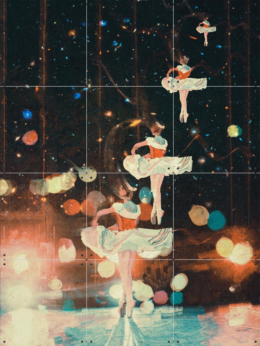 IXXI Steps Toward The Stars, Vineet Suresh - 60 x 80 cm - Gratis ophangtool - Grote wanddecoratie en posters - Geometrische Kunst, Abstract, Speels