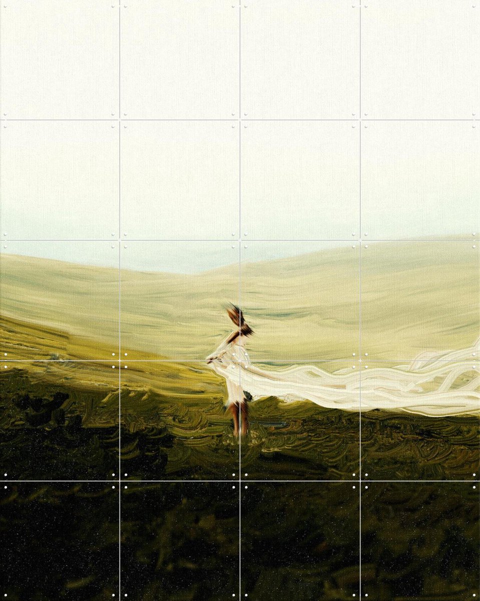 IXXI Weightless Solitude, Vineet Suresh - 80 x 100 cm - Gratis ophangtool - Grote wanddecoratie en posters - Illustraties, Kwaststreken, Minimalisme