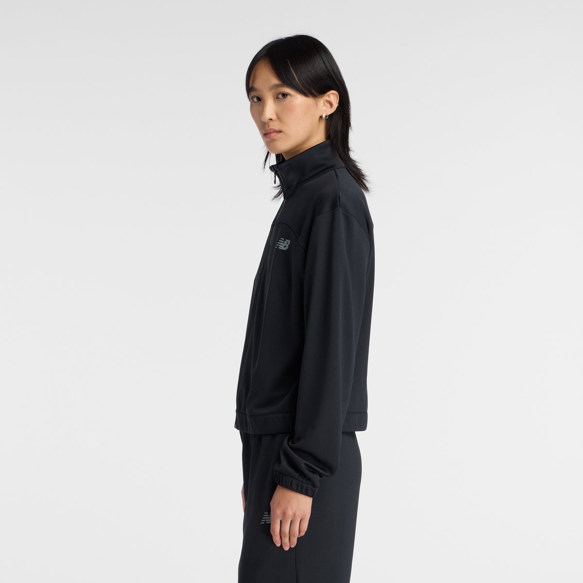 New Balance Sport Double Knit Full Zip Dames Sportjas Zwart