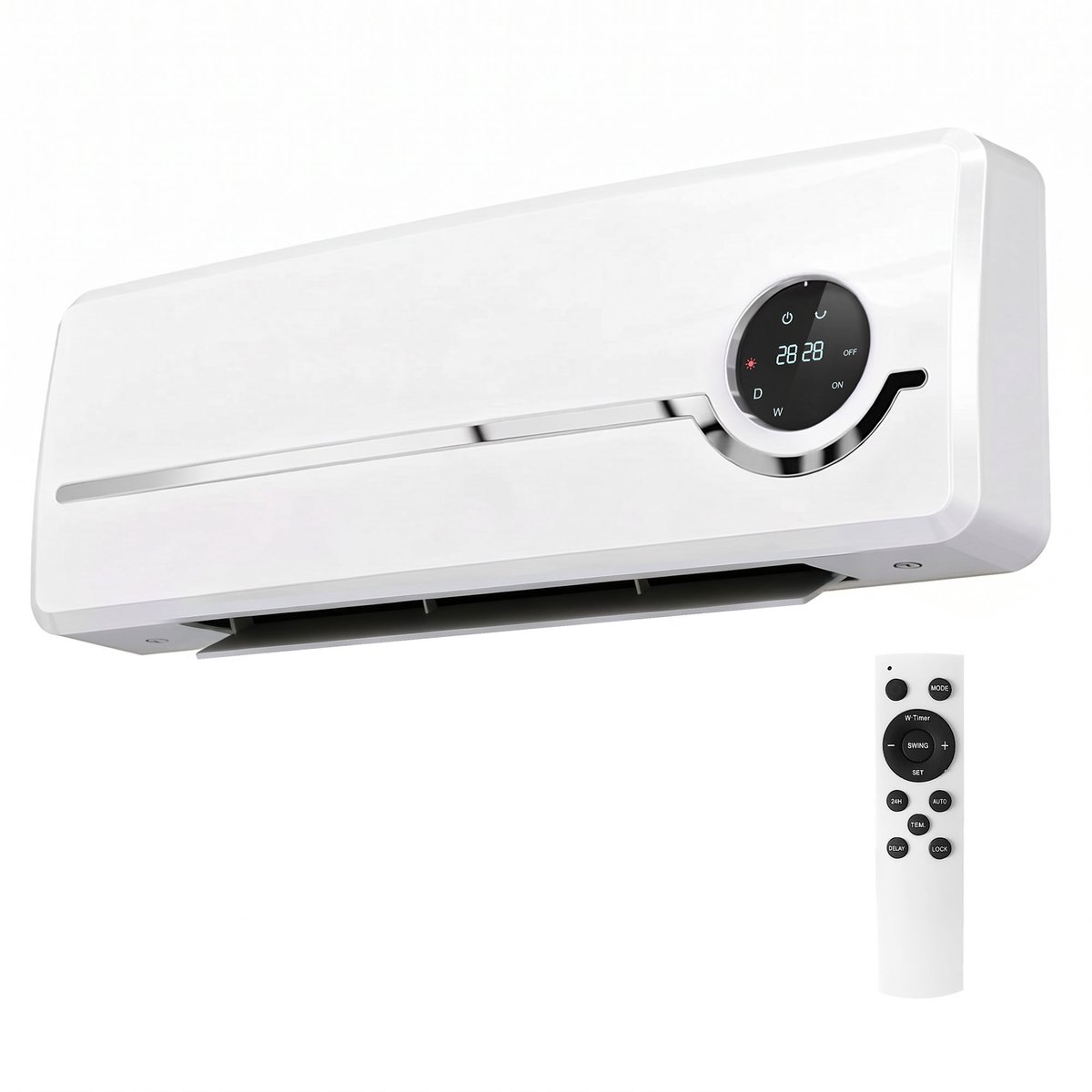 NordHaus Muurverwarmer - Keramische Wandverwarming - Wandheater - 2000W PTC Verwarming met Afstandsbediening en LED-display - 50 cm