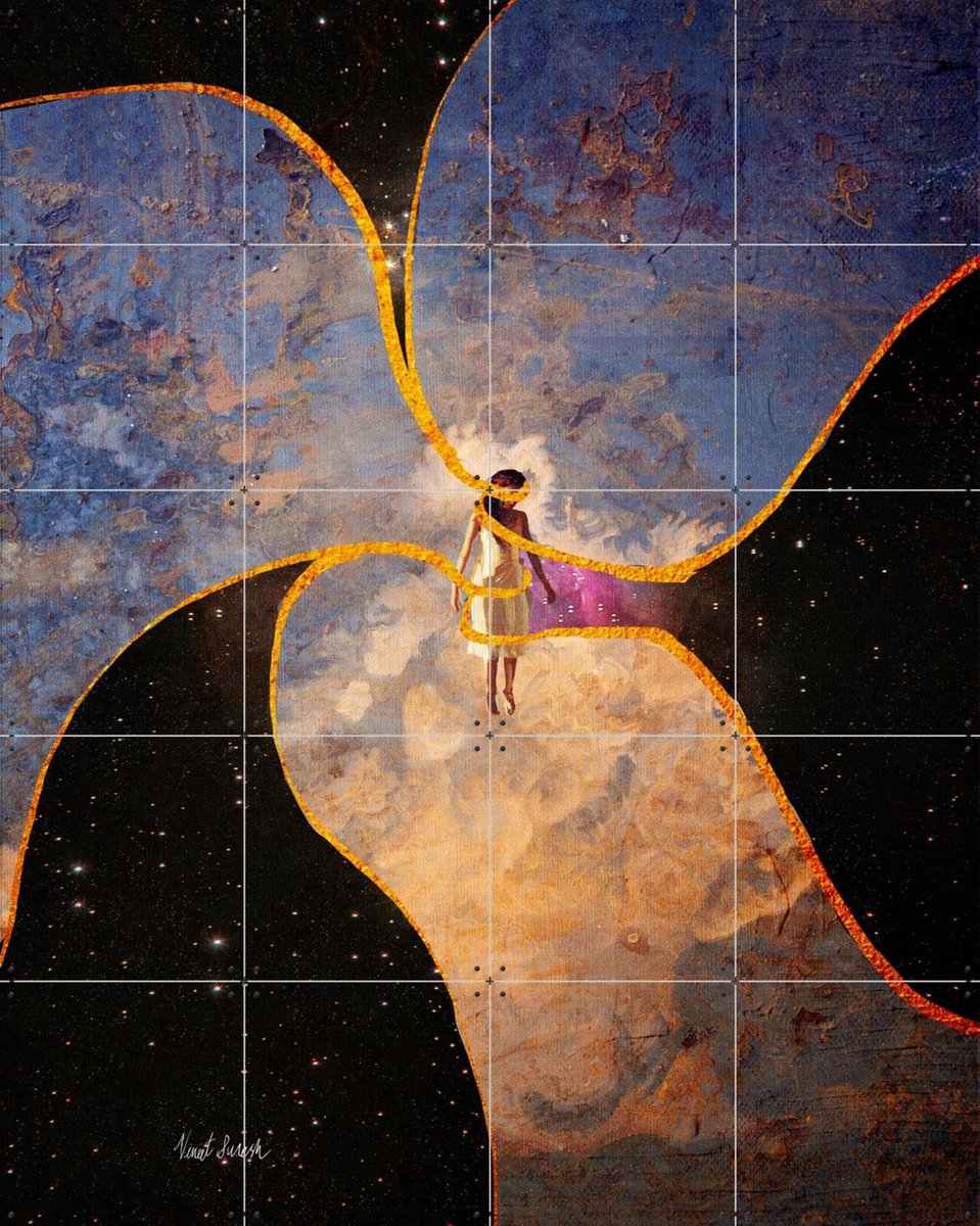 IXXI Between Heaven and Space, Vineet Suresh - 80 x 100 cm - Gratis ophangtool - Grote wanddecoratie en posters - Modern, Gemengde Technieken