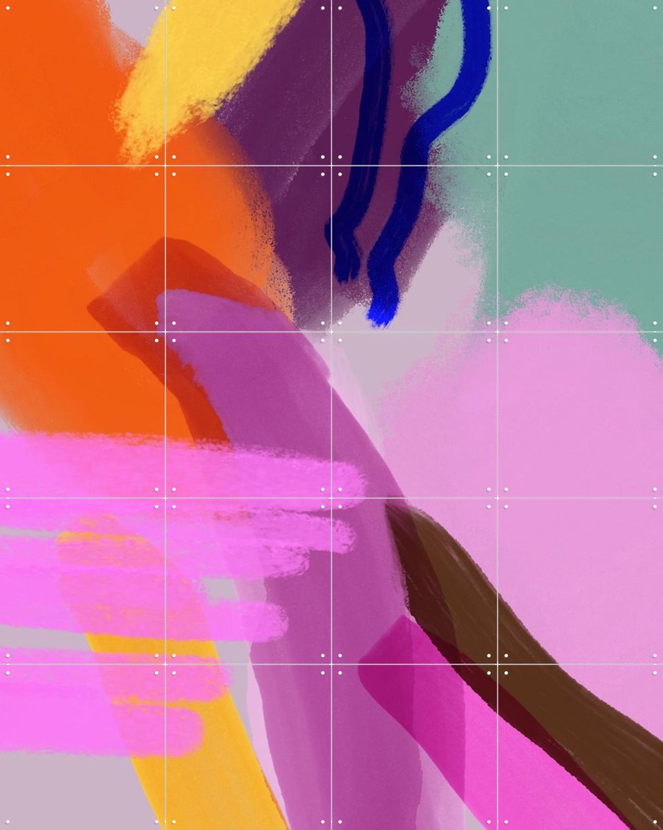 IXXI ART26, Hej.Ibiza - 80 x 100 cm - Gratis ophangtool - Grote wanddecoratie en posters - Kwaststreken, Kleurrijk, Digitale Kunst, Abstract, Modern